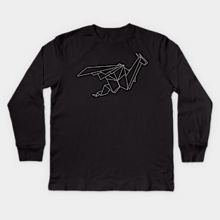 Origami Dragon Simple Kids Long Sleeve T-Shirt